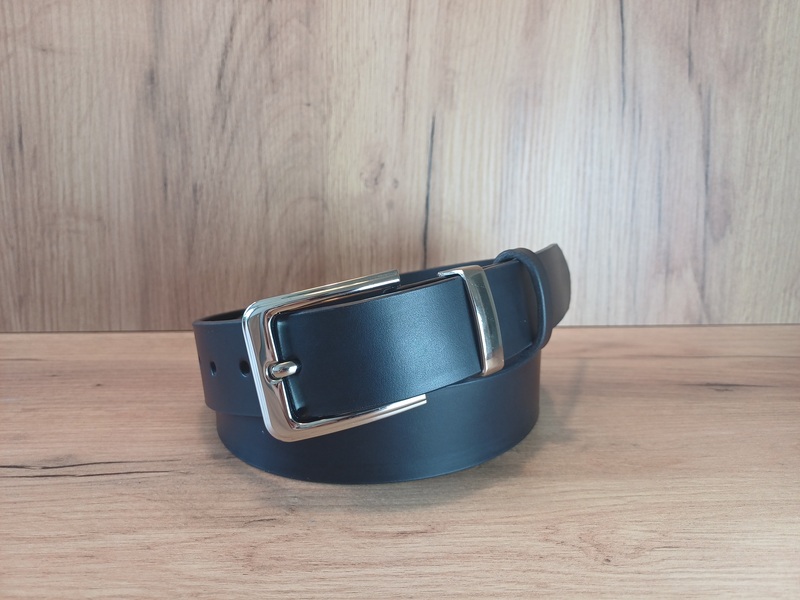Black Veg-Tan Leather Belt